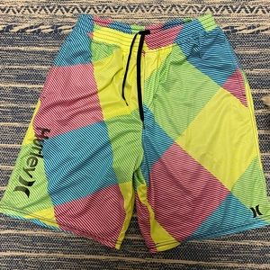 Hurley Mens Color Block Gym/Athletic Short